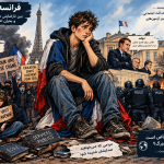 تصویرسازی کاریکاتوری اعتراضات فرانسه، بحران اقتصادی و تخریب میراث فرهنگی